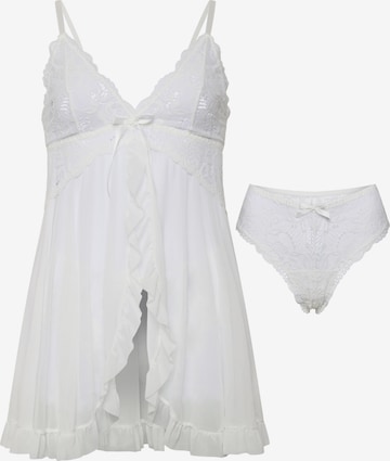 Orchibelle Negligée in Weiß: Vorderseite