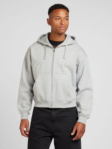 Giacca di felpa di WEEKDAY in grigio: frontale
