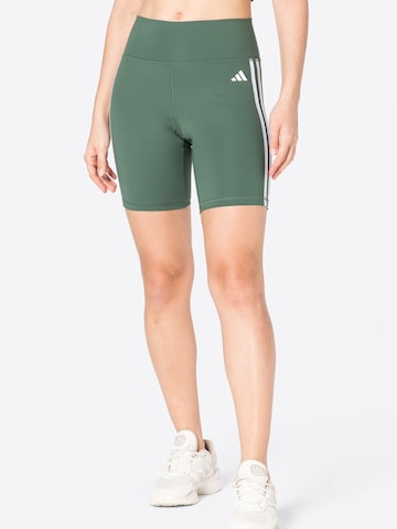 ADIDAS PERFORMANCE Skinny Sportnadrágok 'Essentials' - zöld: elől