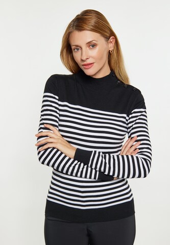 usha BLACK LABEL Pullover in Schwarz: predná strana