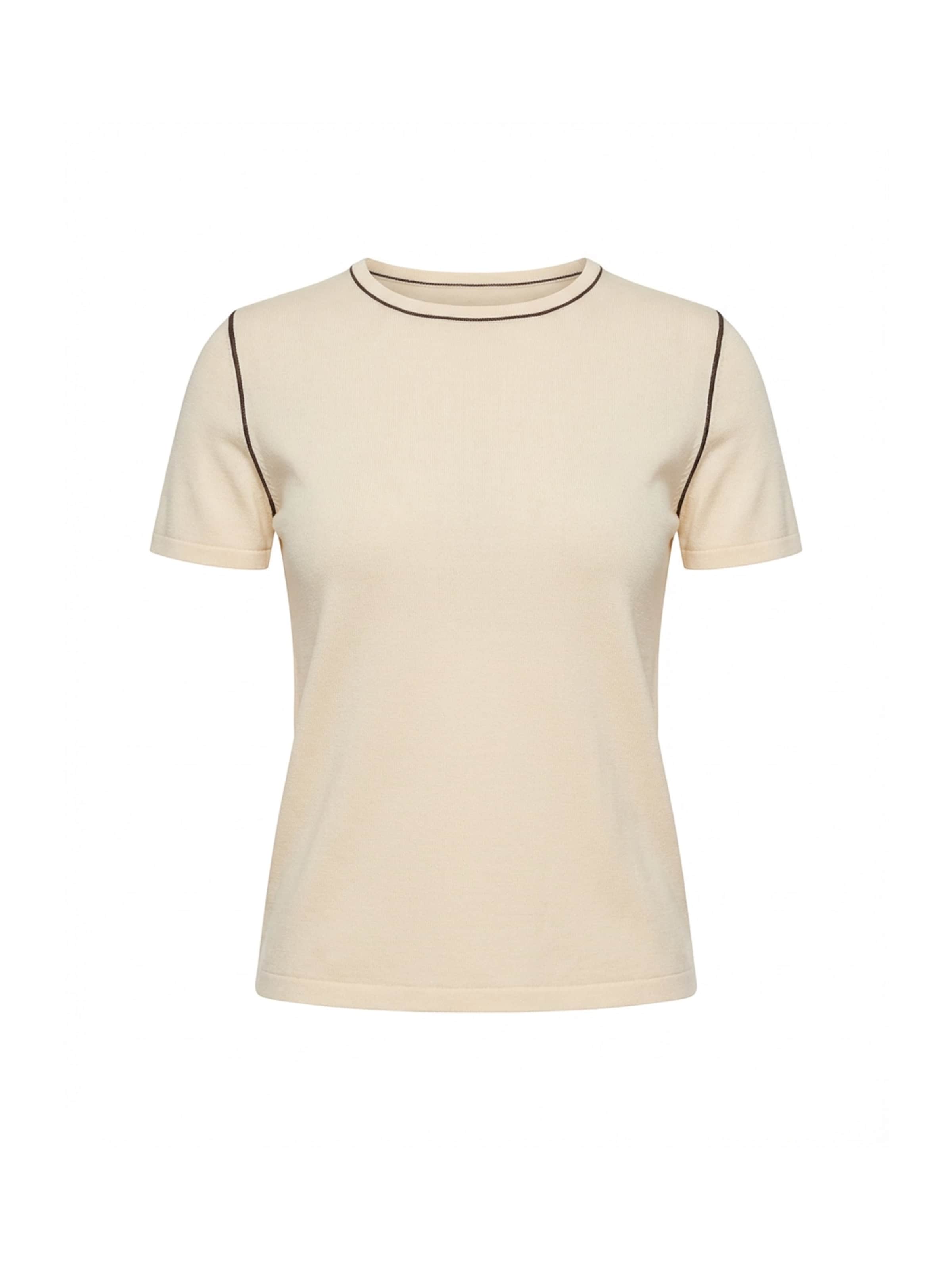 Tricou 'Stella' de la Guido Maria Kretschmer Women pe bej: față