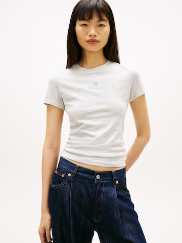 Tommy Jeans Tričko 'ESS' - Sivá: predná strana