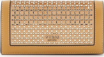 GUESS Clutch 'Gilded' in Brown: front