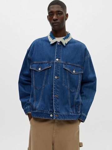 Pull&Bear Between-season jacket in Blue: front