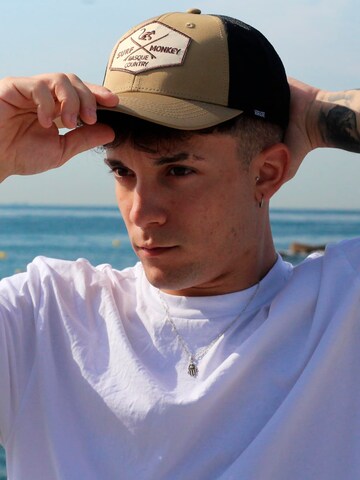 Surf Monkey Athletic Cap in Beige