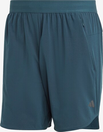 ADIDAS PERFORMANCE Regular Workout Pants in Blue: front