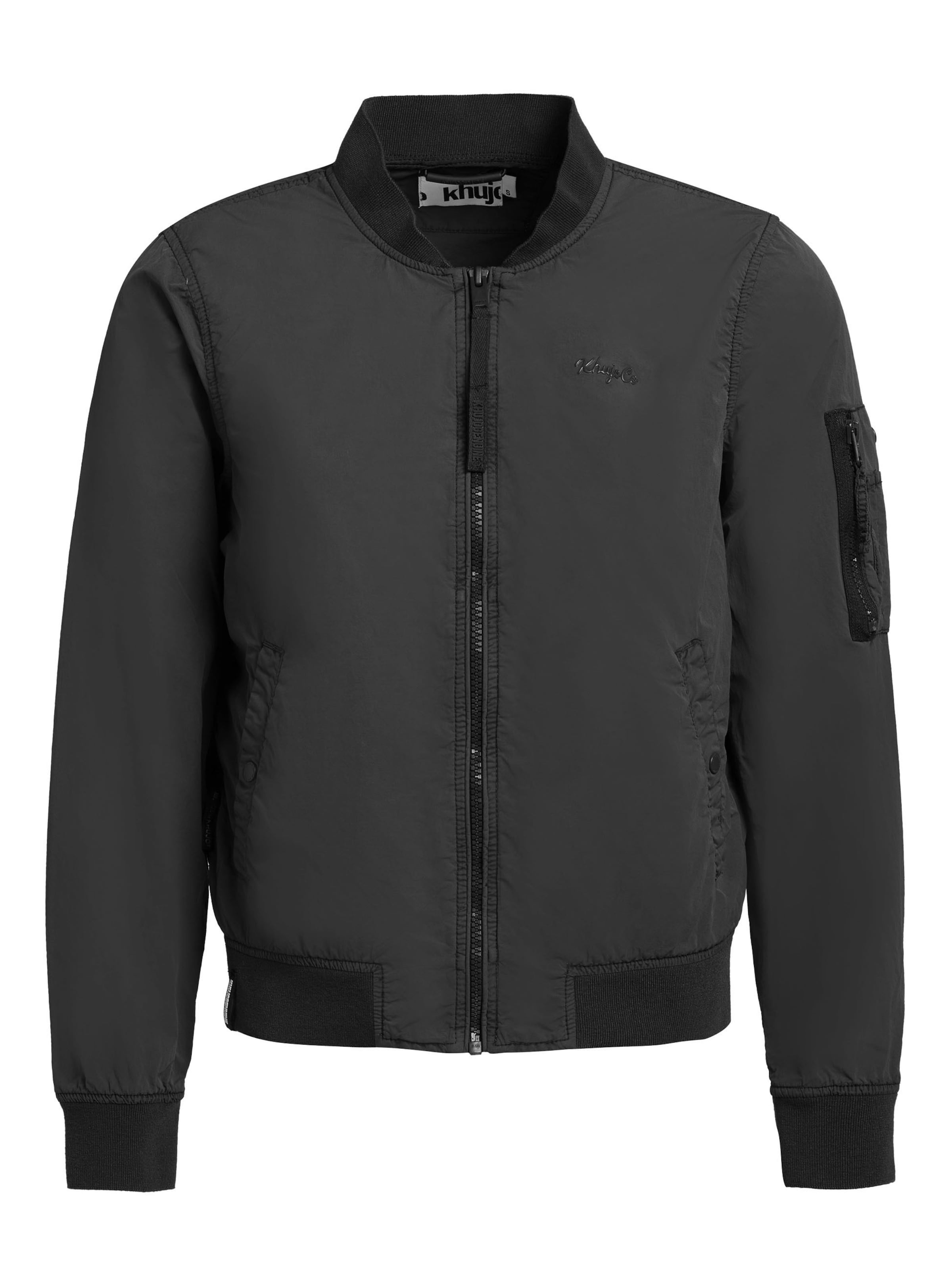 khujo Jacke 'DENZ' in Schwarz: Vorderseite