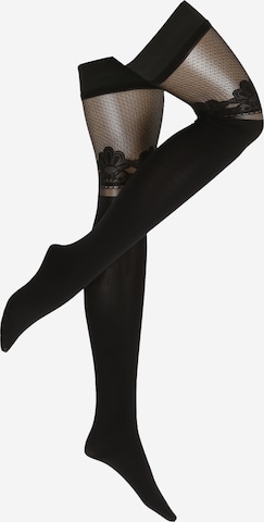 Hunkemöller - Calcetines sobre la rodilla en negro: frente