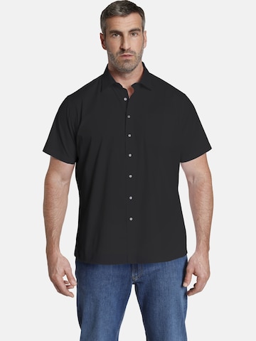 Jan Vanderstorm Comfort fit Button Up Shirt 'Meino' in Black: front