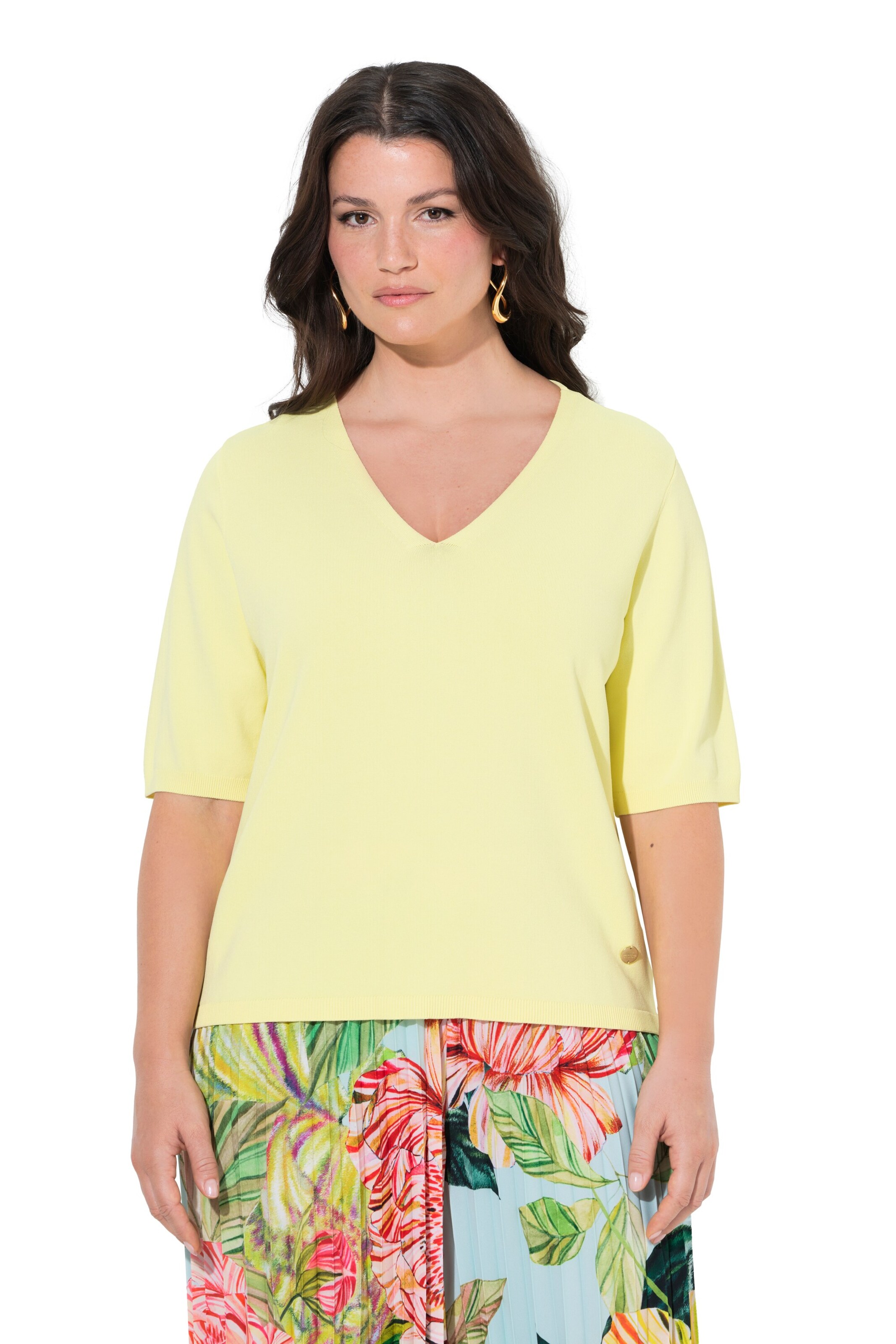 Ulla Popken Pullover in Gelb: Vorderseite