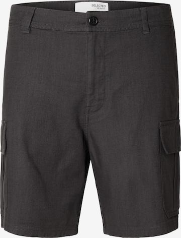 Pantalon cargo 'Olaf' SELECTED en gris : devant