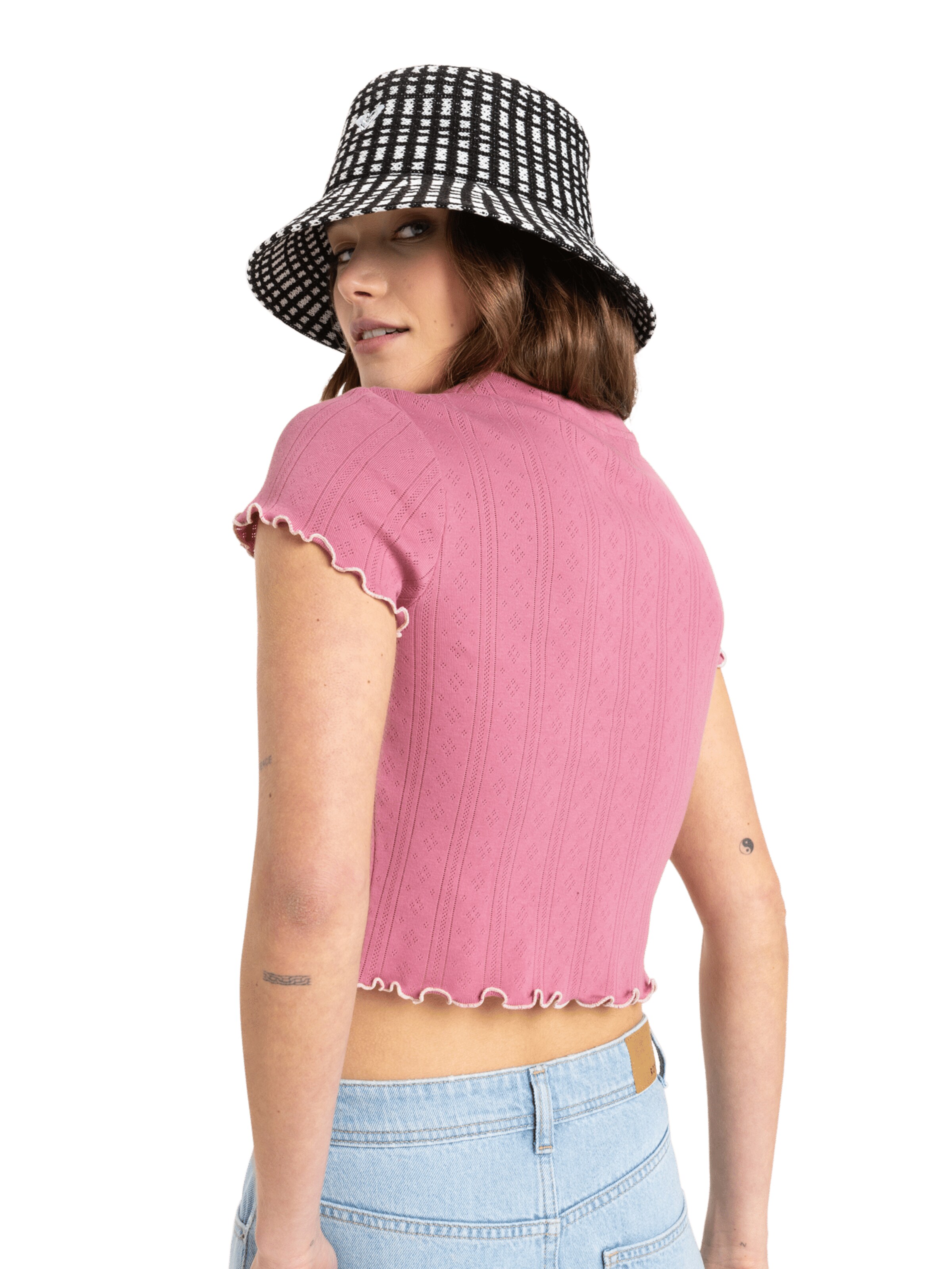 T-shirt 'Pointelle' ROXY en rose
