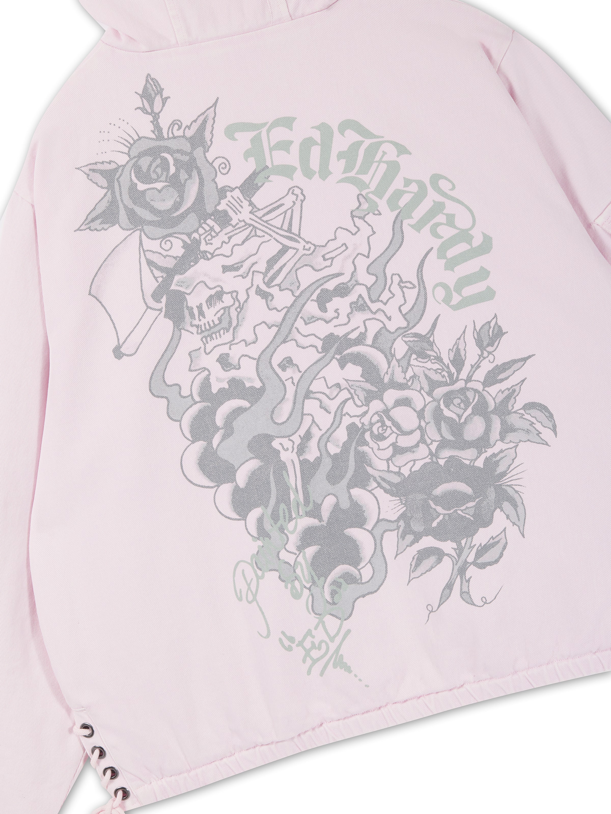 rožinė Ed Hardy Demisezoninė striukė: galas