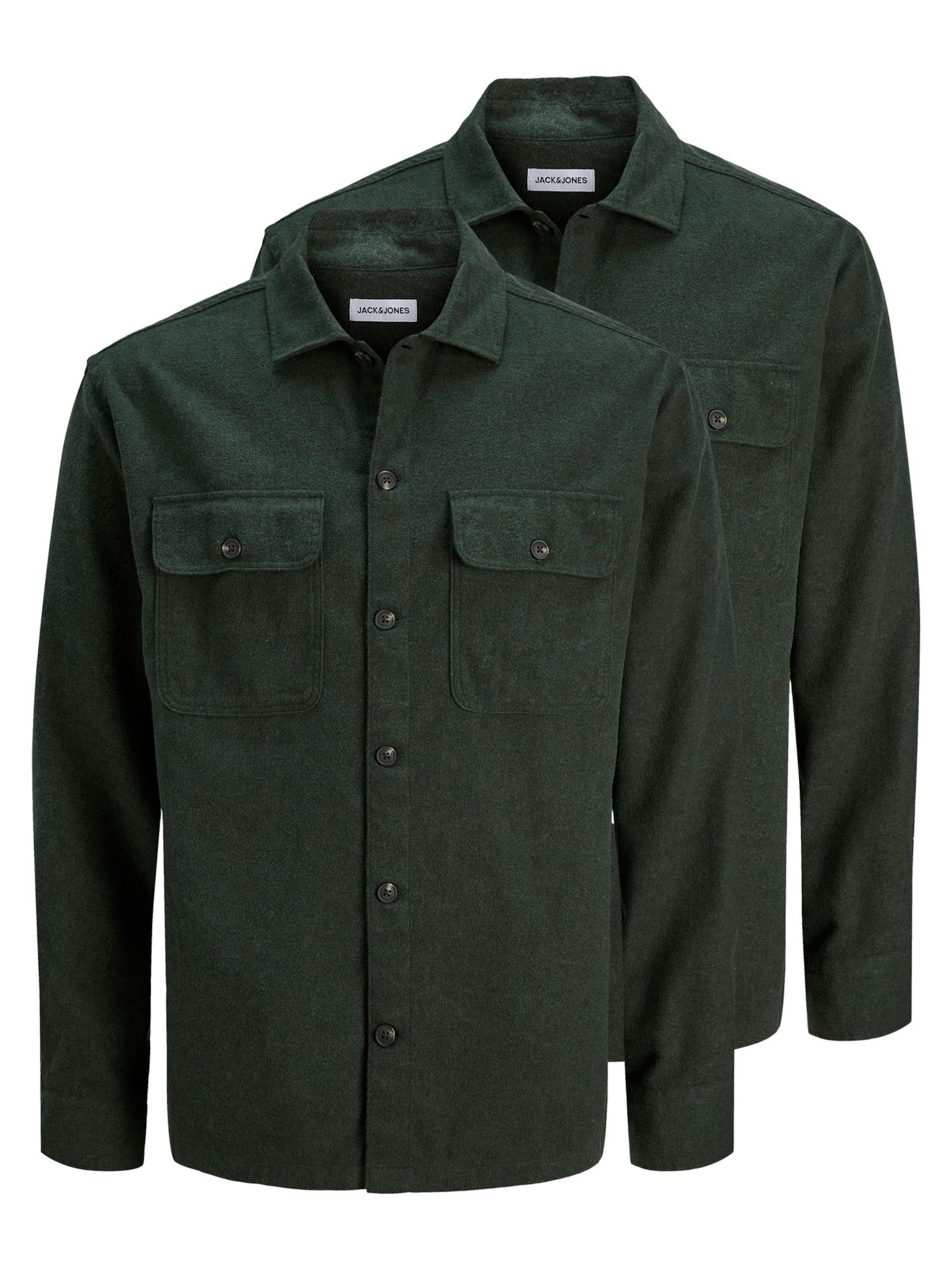 JACK & JONES Button Up Shirt 'Charge' in Dark green, Item view