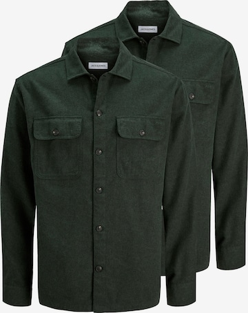 JACK & JONES Regular fit Button Up Shirt 'Charge' in Green: front