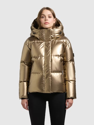 khujo Winter Jacket 'Devina' in Gold: front