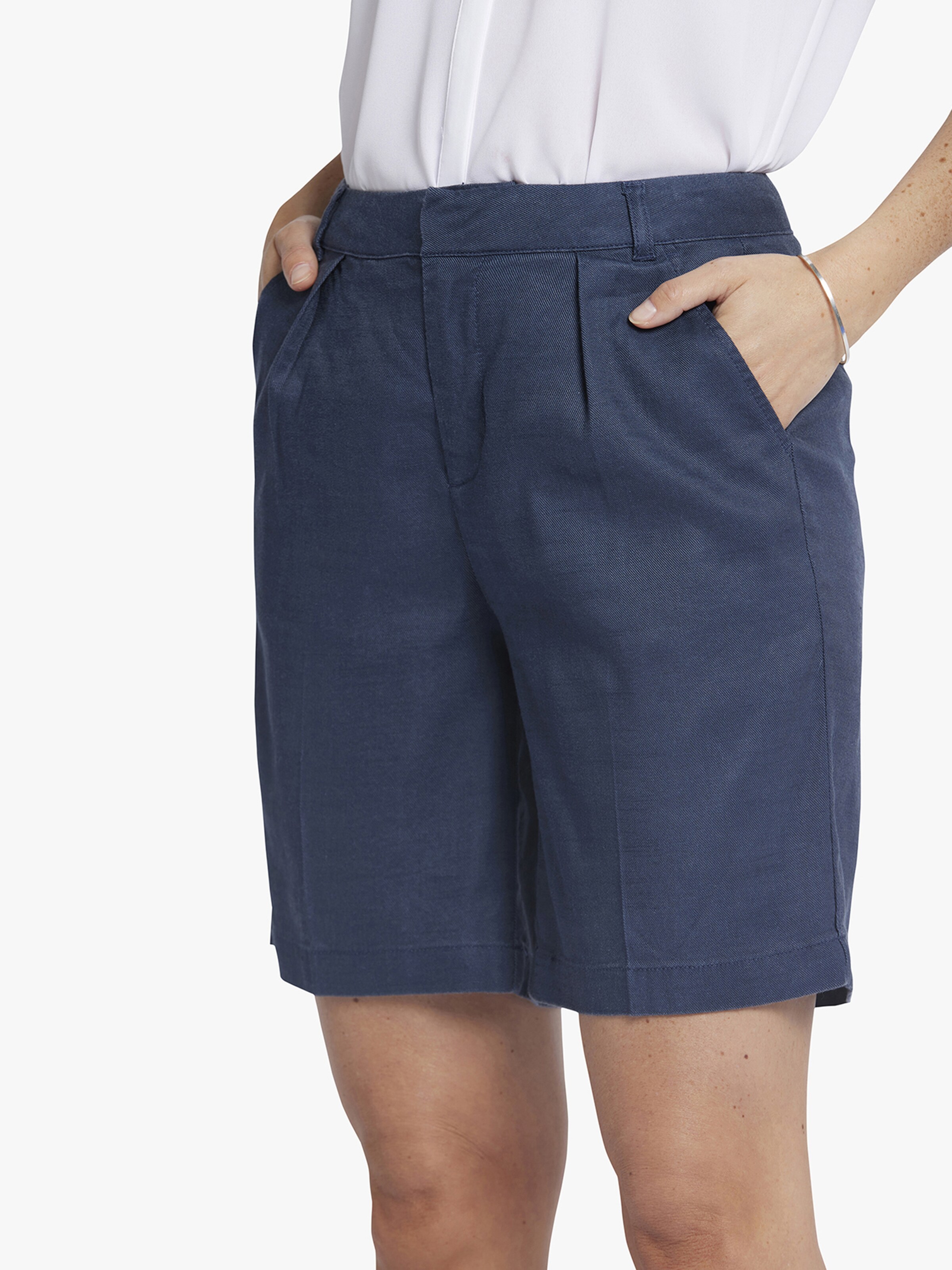 NYDJ Loosefit Bandplooibroek in Blauw