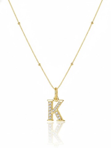 Hey Happiness - Cadena 'Letter K' en oro: frente