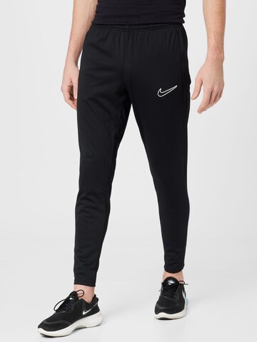 Slimfit Pantaloni sport 'Academy 23' de la NIKE pe negru: față