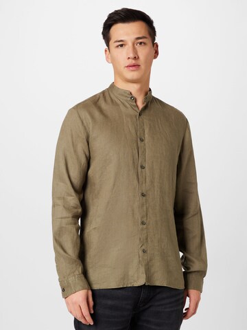 HUGO Red Regular fit Button Up Shirt 'Elvory' in Green: front