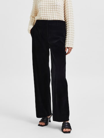 Regular Pantalon SELECTED FEMME en noir : devant