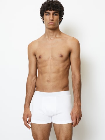 Marc O'Polo Boxershorts ' Iconic Rib ' in Wit: voorkant