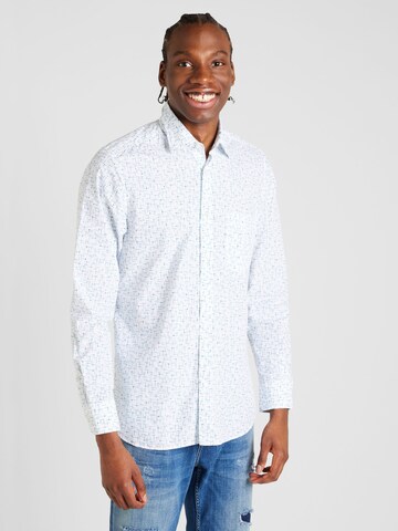 BOSS Regular fit Button Up Shirt 'Remiton' in White: front