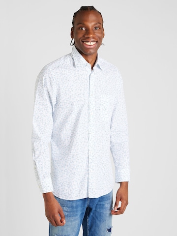 BOSS Orange - Regular Fit Camisa 'Remiton' em branco: frente