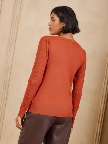 love & roses - Pullover em laranja