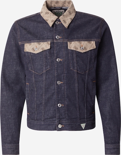 GUESS Prijelazna jakna 'DILLON' u sivkasto bež / tamno plava / tamno smeđa, Pregled proizvoda