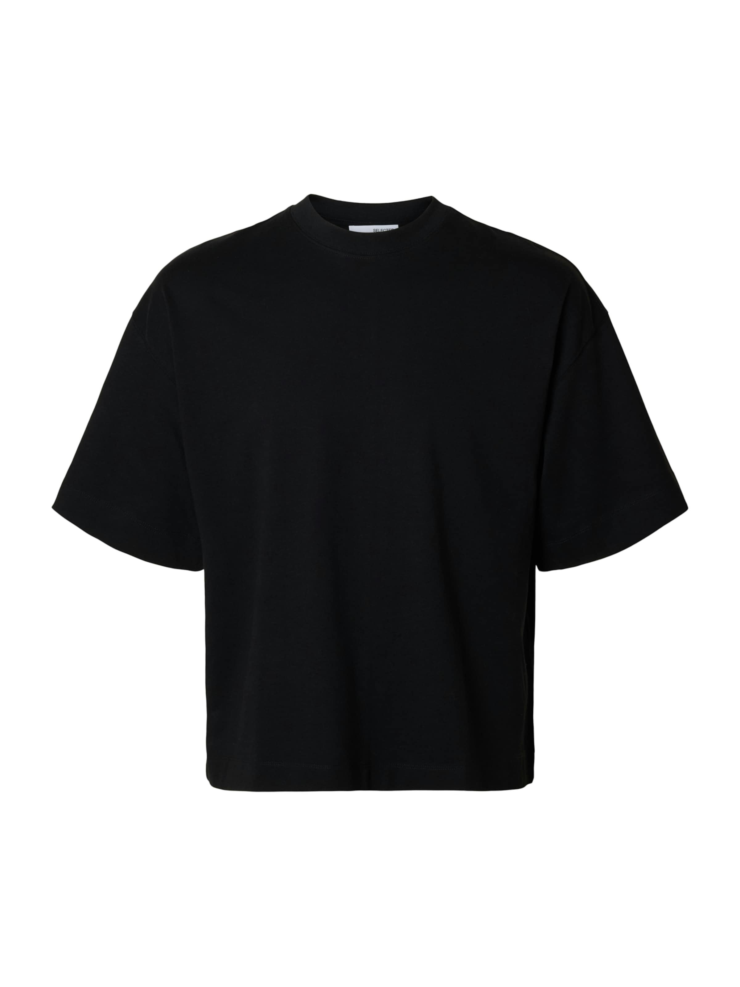 melns SELECTED T-Krekls: no priekšpuses