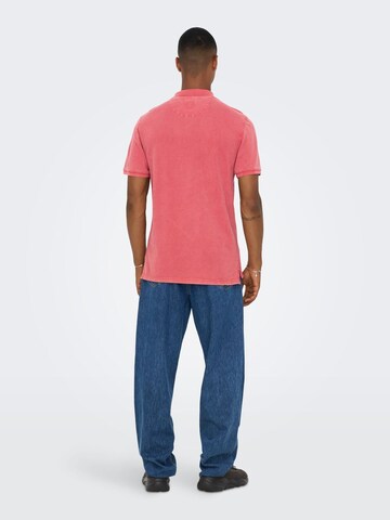 Only & Sons - Camisa 'Travis' em vermelho