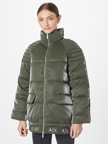 ARMANI EXCHANGE Winter Jacket in Green: front