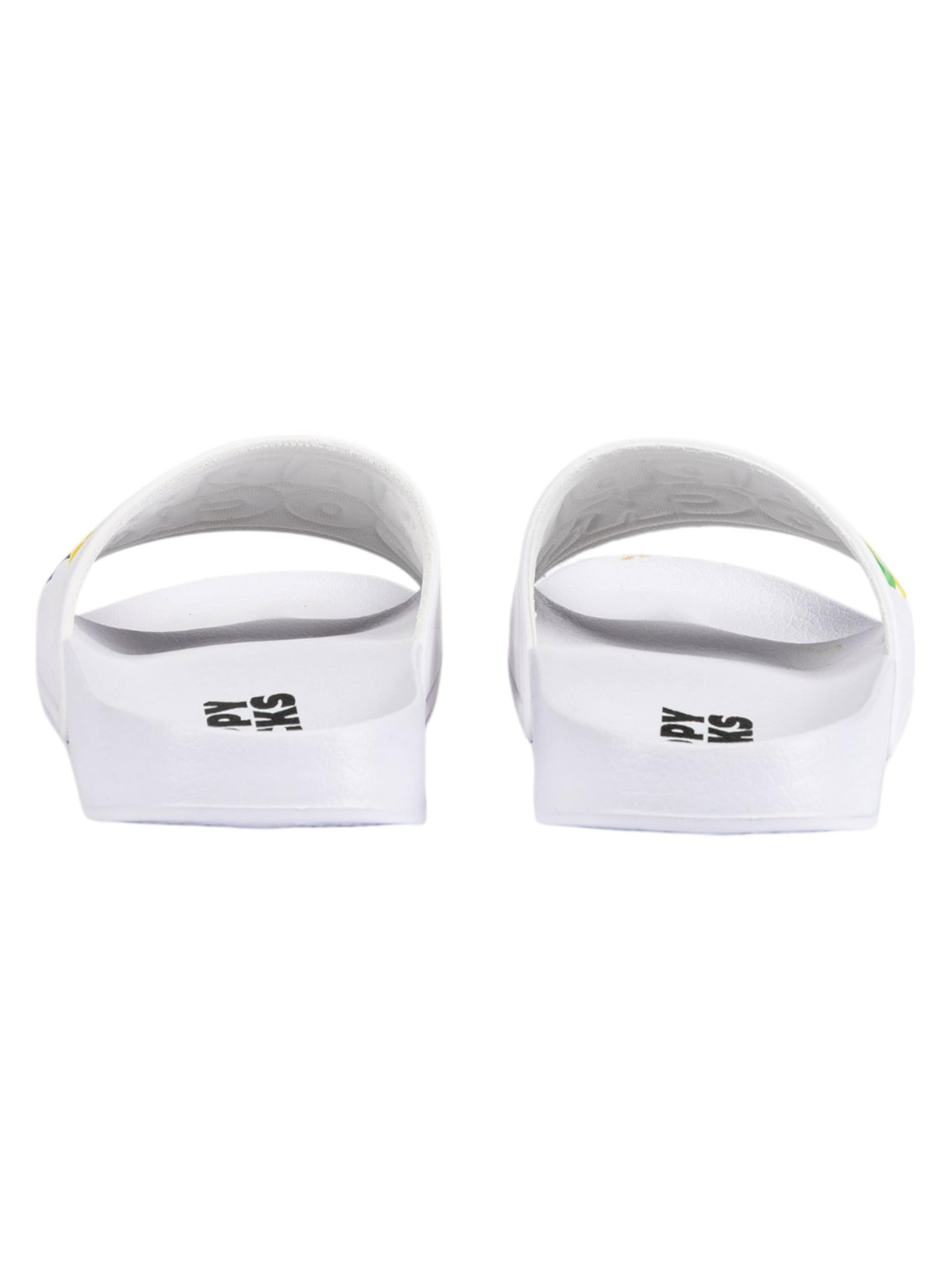 Mule Happy Socks en blanc