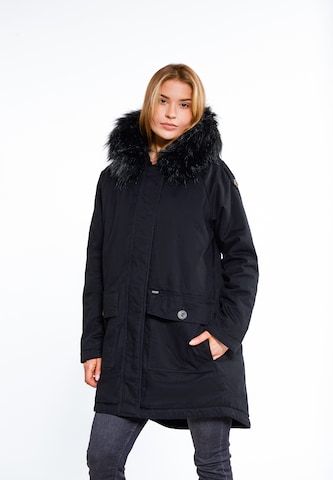 DreiMaster Vintage Winterjacke in Schwarz: predná strana