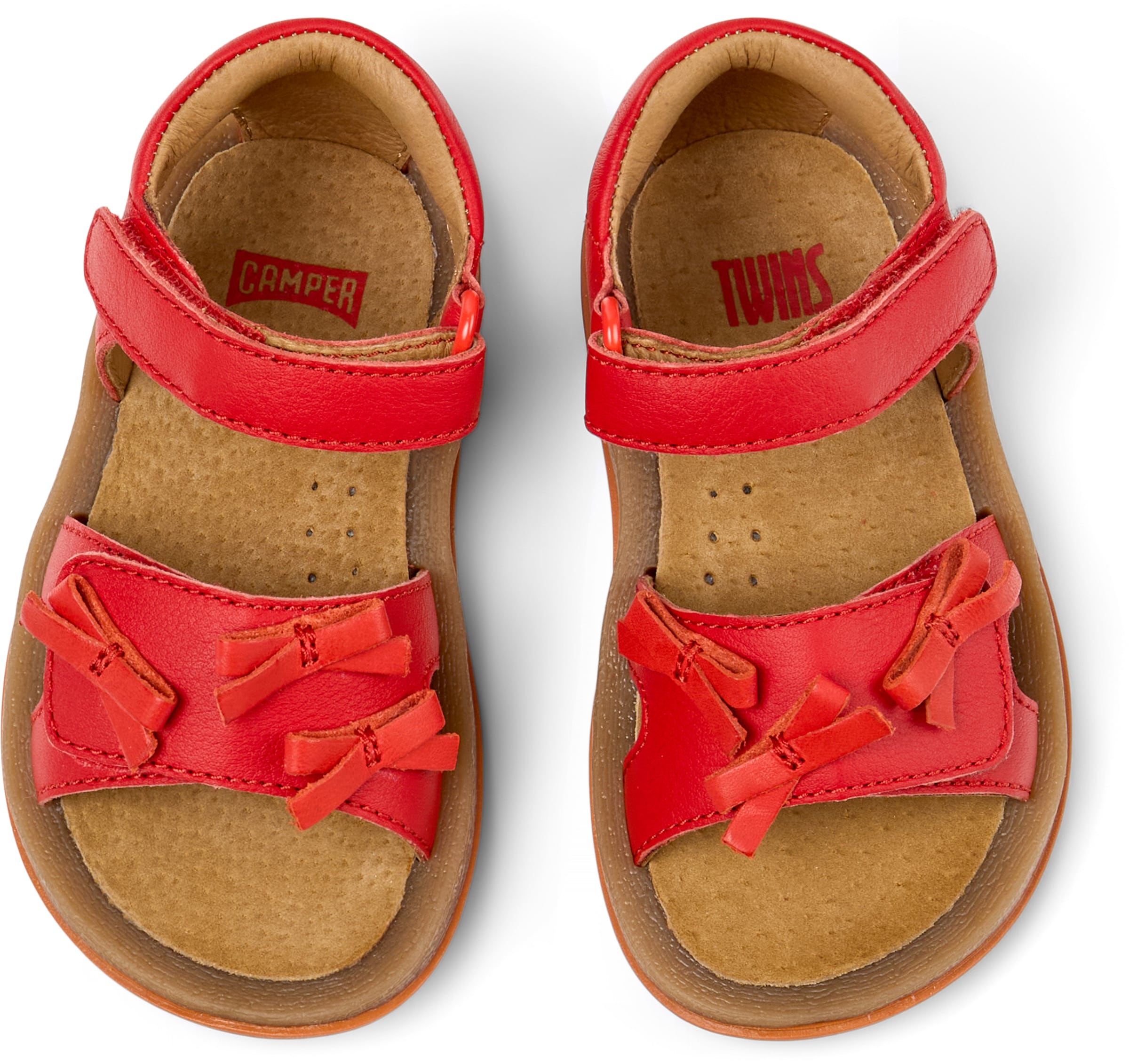 Sandales 'Bicho Twins' CAMPER en rouge