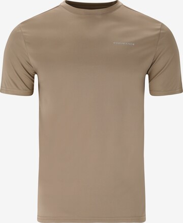 ENDURANCE Performance Shirt 'Dipose' in Brown: front