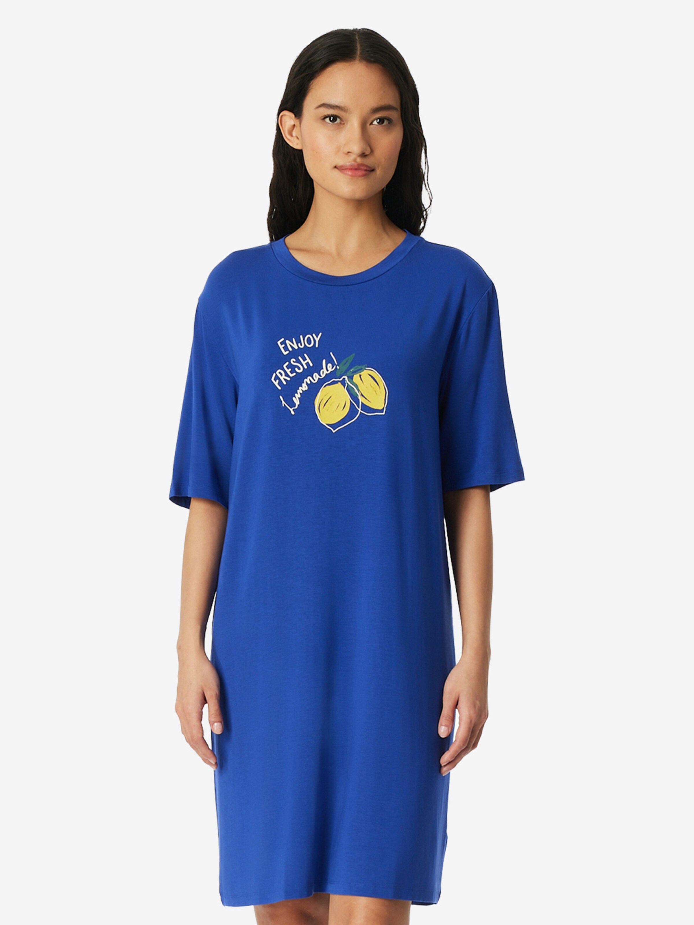 Chemise de nuit 'Casual Fashion' SCHIESSER en bleu : devant