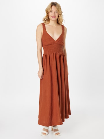 Abercrombie & Fitch - Vestido de verano en marrón: frente