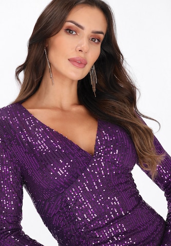 Robe de cocktail faina en violet