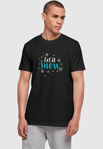 Merchcode Shirt 'Let It Snow' in Black: front