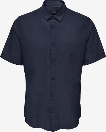 Coupe regular Chemise 'CAIDEN' Only & Sons en bleu : devant