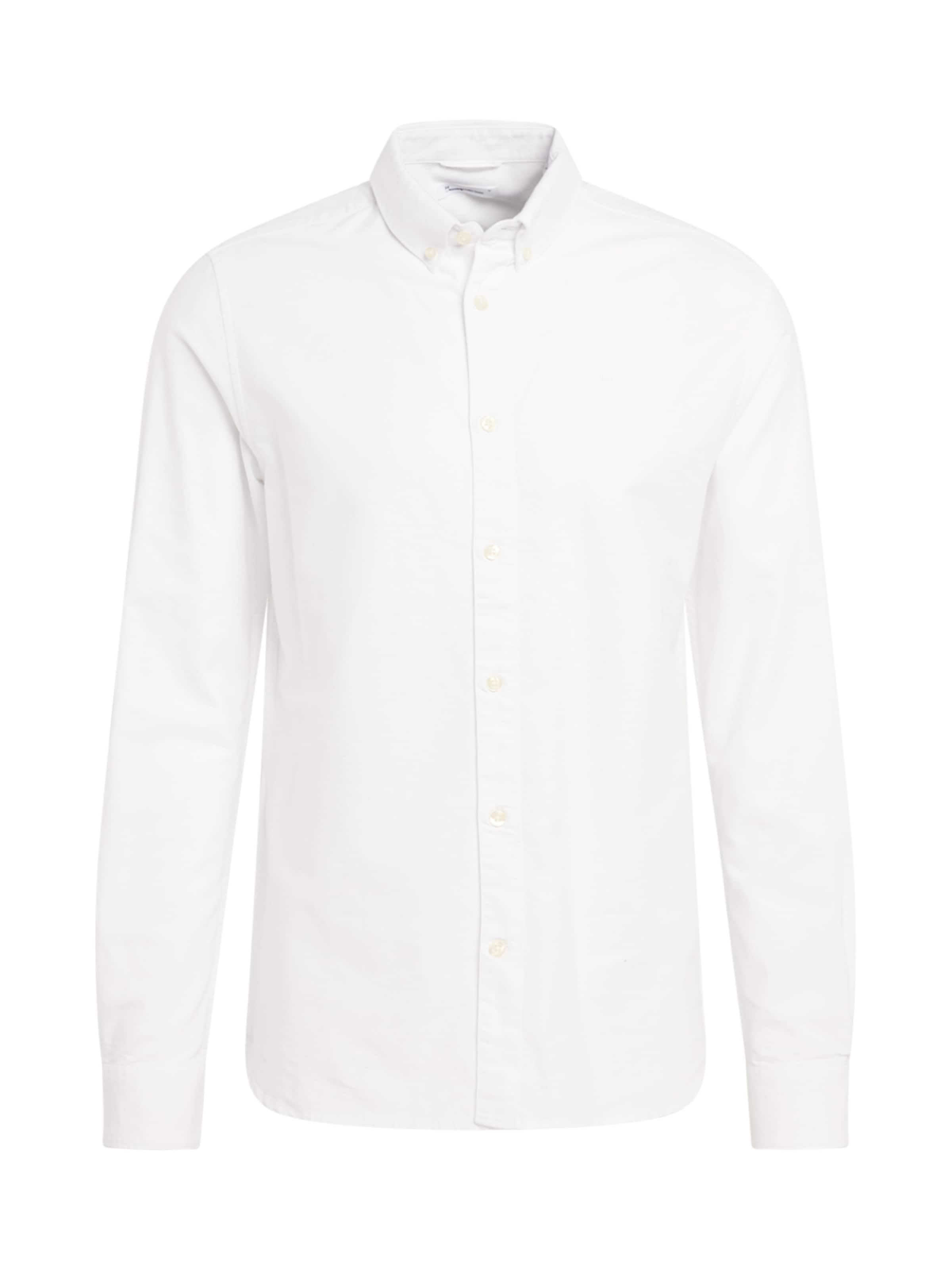 Camicia 'Harald' di KnowledgeCotton Apparel in bianco: frontale