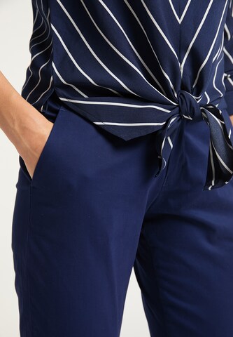 DreiMaster Maritim Slimfit Broek in Blauw
