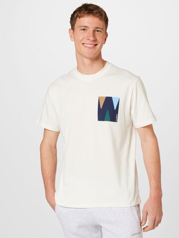 Woodbird Koszulka 'Trope' w kolorze biały: przód