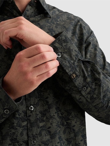 PME Legend Regular fit Overhemd 'Shirt with allover print and embroidered logo' in Blauw