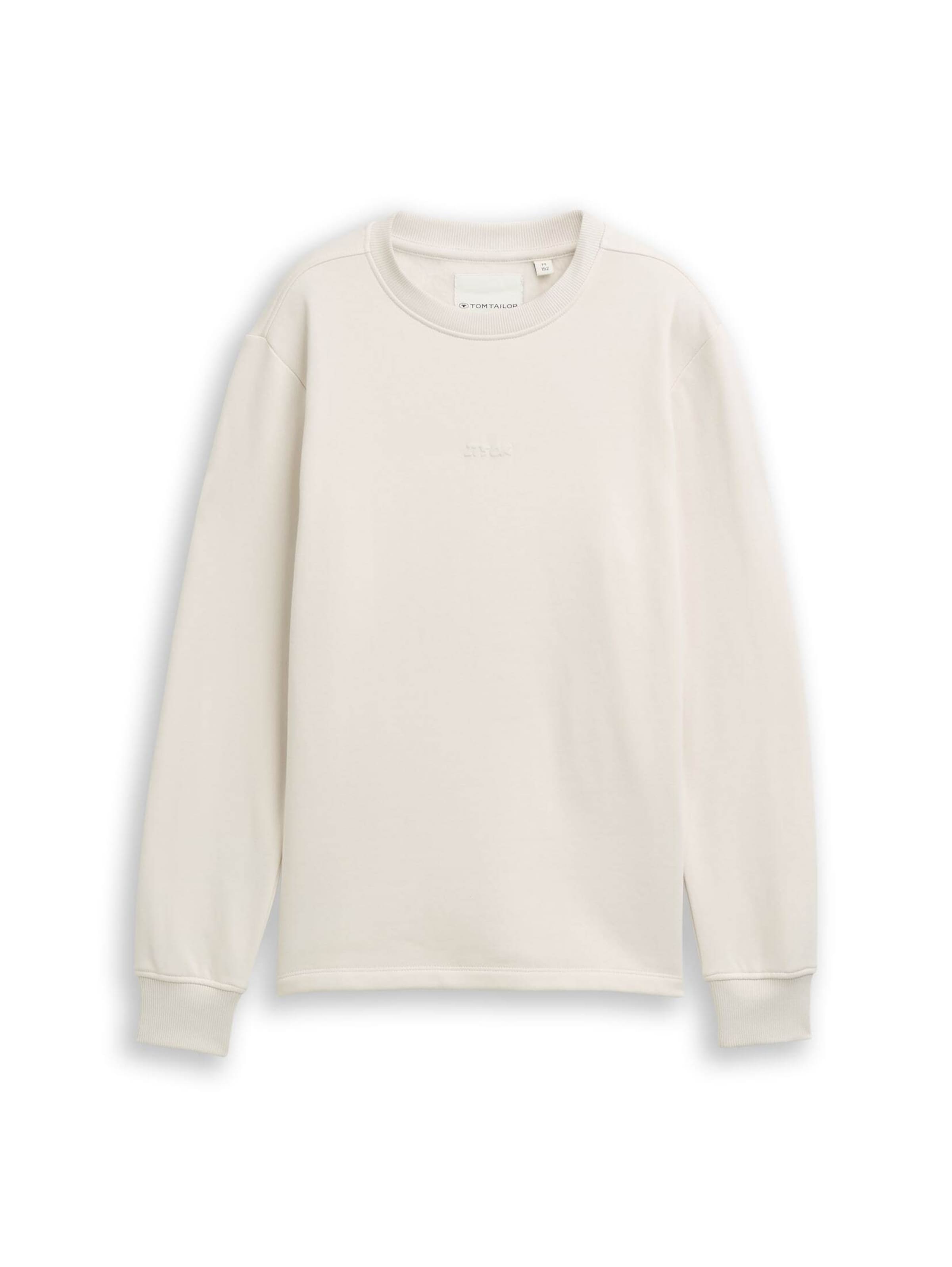 TOM TAILOR Sweatshirt in White: front