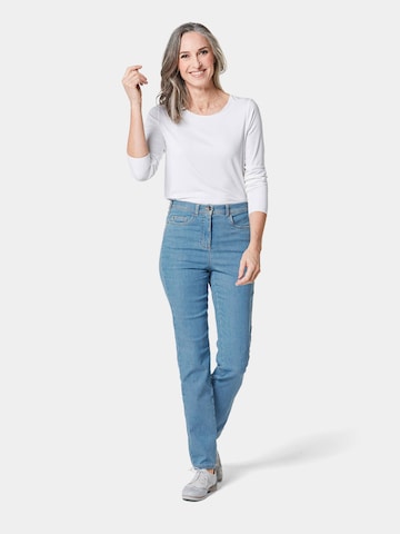 Goldner Slimfit Jeans in Blau