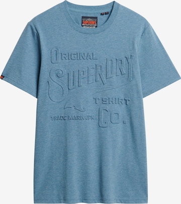 T-Shirt Superdry en bleu : devant