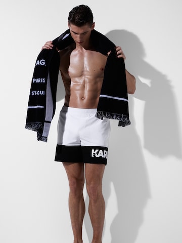 Shorts de bain Karl Lagerfeld en blanc